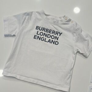 Burberry White Short Sleeve Tee Classic Cotton